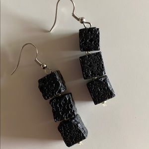 Lava rock earrings